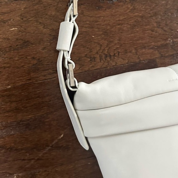 AllSaints Colette Leather Crossbody Bag – Pampus White, Brand New With Ta - Picture 5 of 16